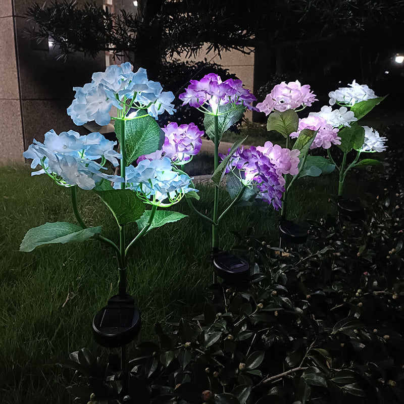 Solar Simulation Hydrangea Light for Outdoor Decor