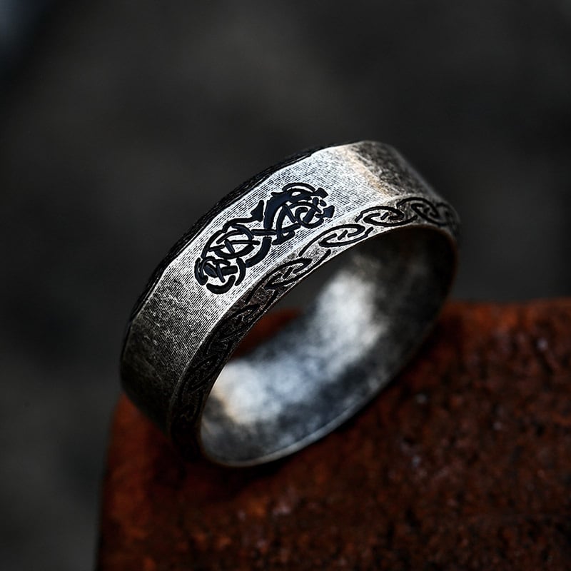 Retro Stainless Steel Titanium Steel Fashion Ring