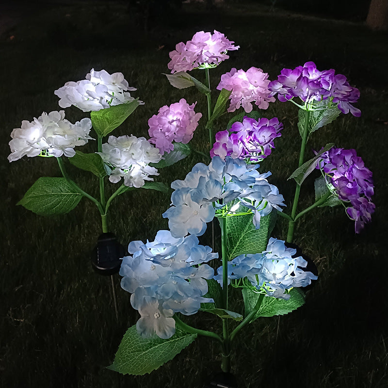Solar Simulation Hydrangea Light for Outdoor Decor