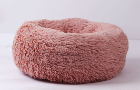 Round Plush Dog Bed for Dogs and Puppies