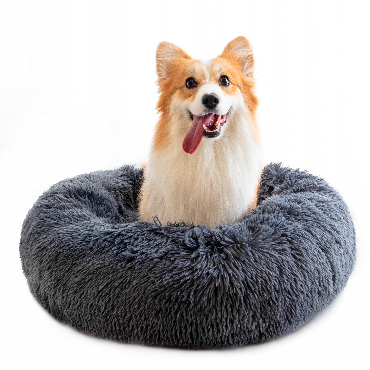 Round Plush Dog Bed for Dogs and Puppies